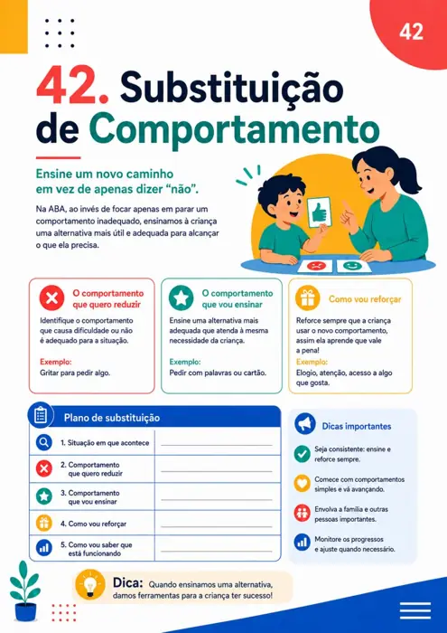 Página do material: Substituição de comportamento